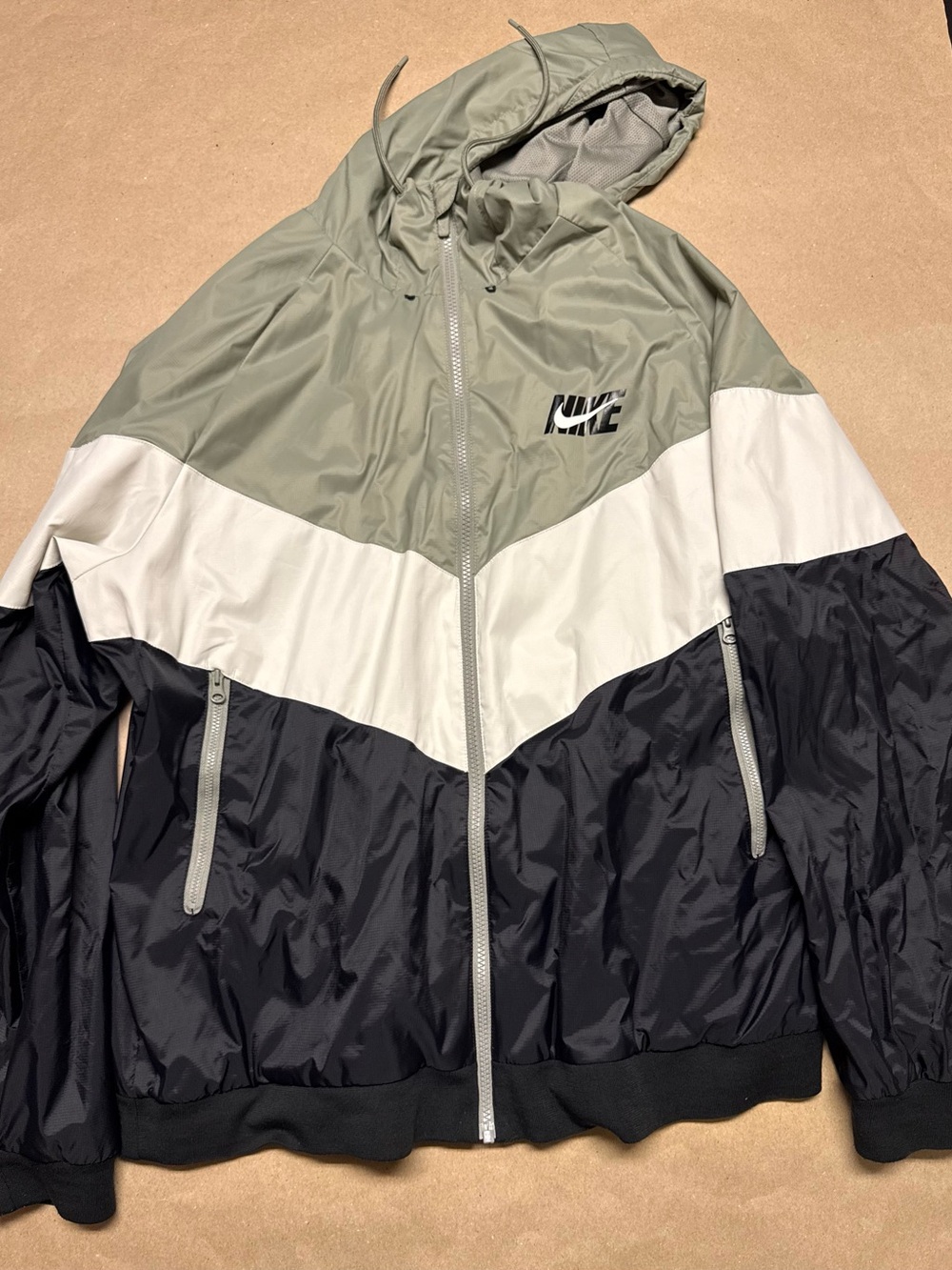 Nike Jacket Zip up Mens XL Black Green Coat Vintage Rare!